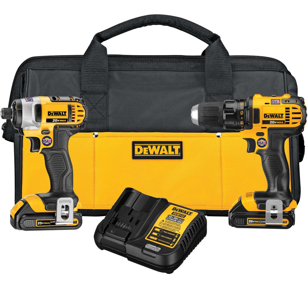 Dewalt DCK280C2 20V MAX 2 TOOL DCD780 DCF885 W 2 BATTERIES