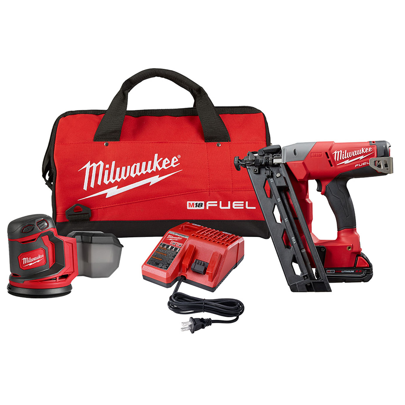 M18 Random Orbital Sander and Framing Nailer Kit | Adam's Tarp & Tool Ltd