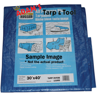 Western Rugged 11085 30'x40' All Purpose 4mil Blue Tarp with 8x8 Weave