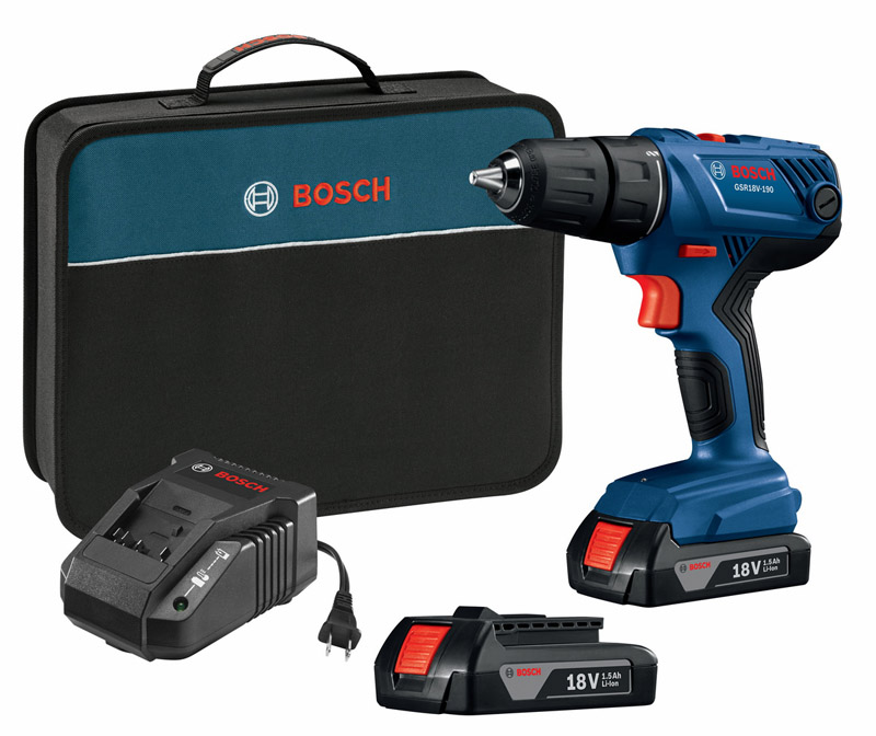 Bosch GSR18V 190B22 Corless 18V Compact 1 2 Drill Driver Kit 2