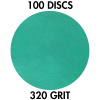 Klingspor 353156 FP 77 K T-ACT 6" H&L 0-Hole 320 Grit Sanding Discs, 100PK
