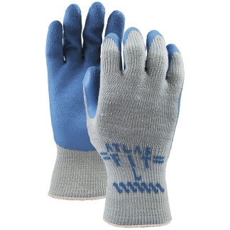 Watson 300L Atlas Blue Collar Large Rubber Coated Poly/Cotton Gloves