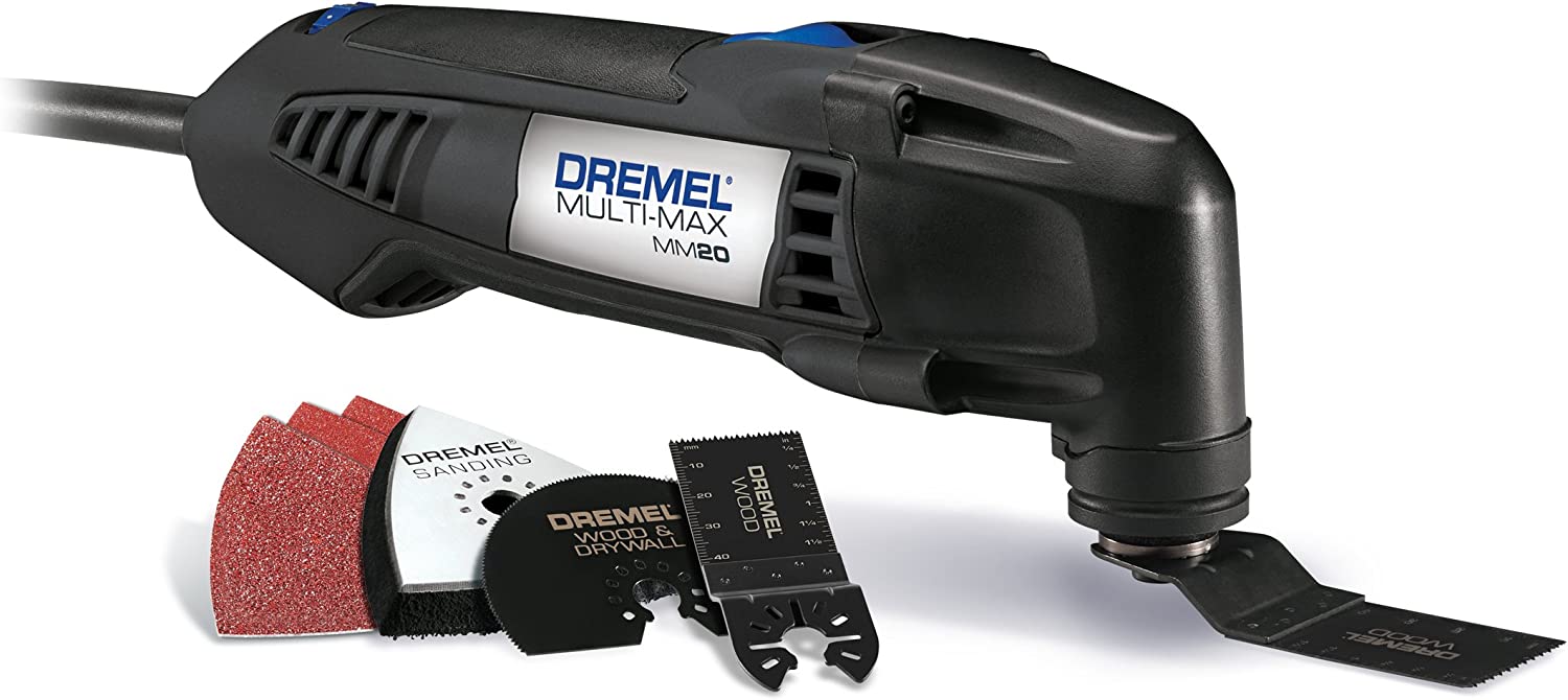 Dremel MM20-07 Corded Multi-Max Oscillating Tool Kit, Accessories, 2.3A  120V Adam's Tarp  Tool Ltd