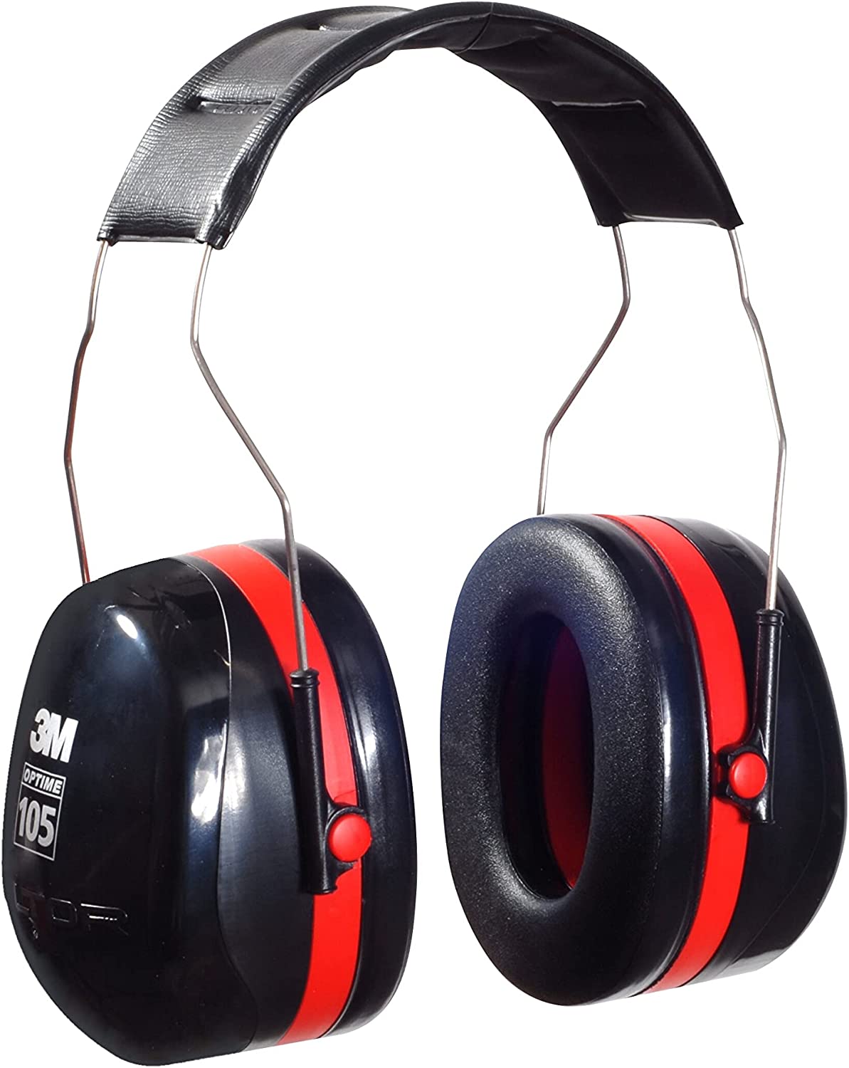 3M H10A Peltor Optime 105 30dB Earmuffs Black Red, Over the Head Adam's  Tarp  Tool Ltd