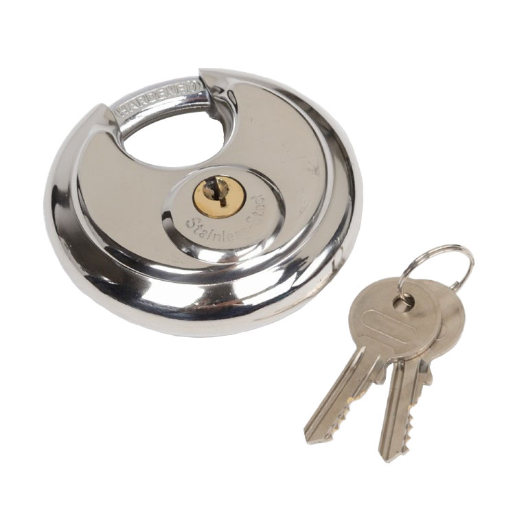 70mm Padlock With 4 Keys - Silver