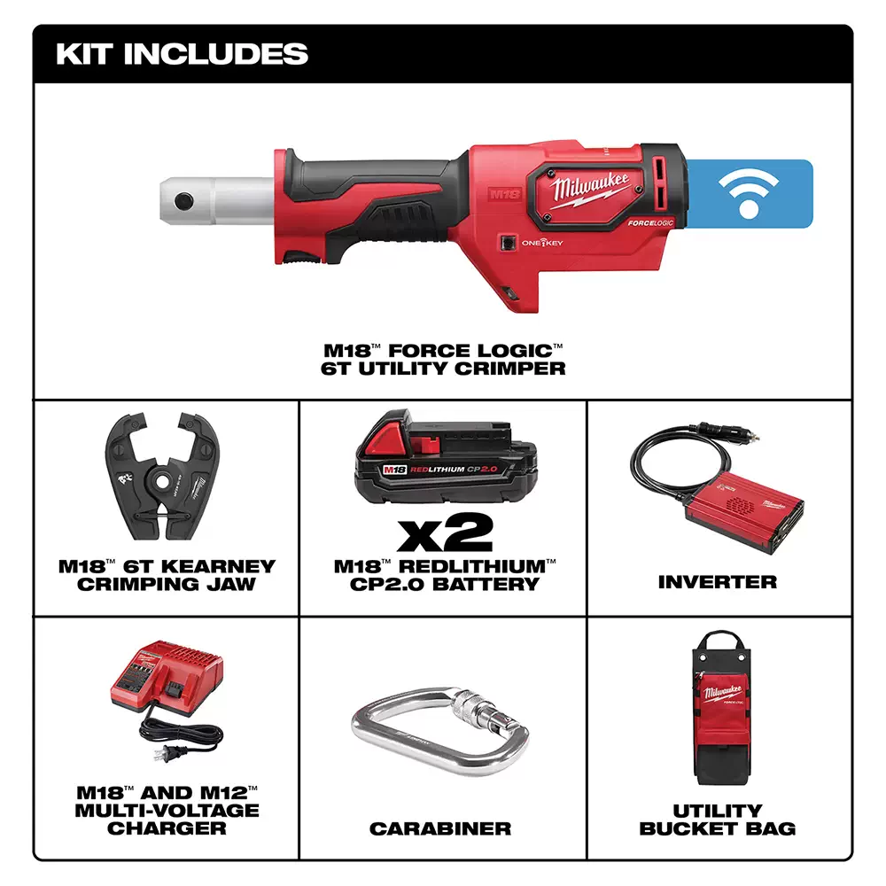 Milwaukee 2678 22K M18 18 Volt Lithium Ion Cordless Force Logic 6T