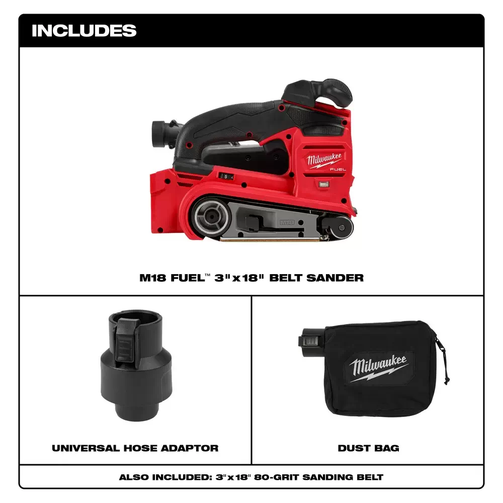 Cordless belt outlet sander