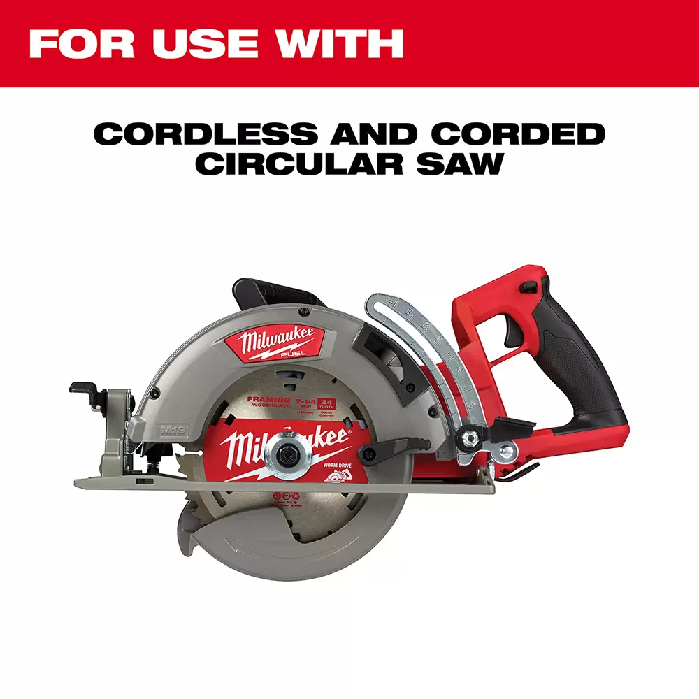 Milwaukee 48-41-0723 7-1/4 in. 24T Worm Drive Framing Circular Saw