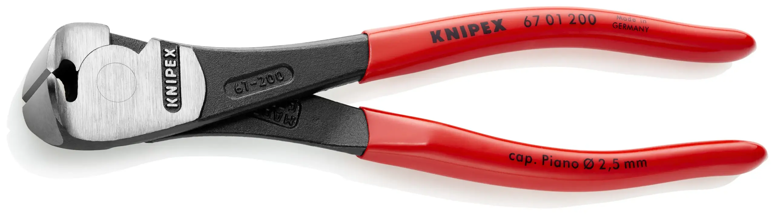 KNIPEX 67 01 200 8″ High Leverage End Cutting Nippers | Adam's