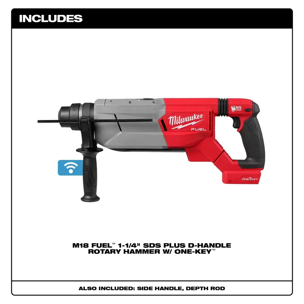 Milwaukee hammer online drill side handle