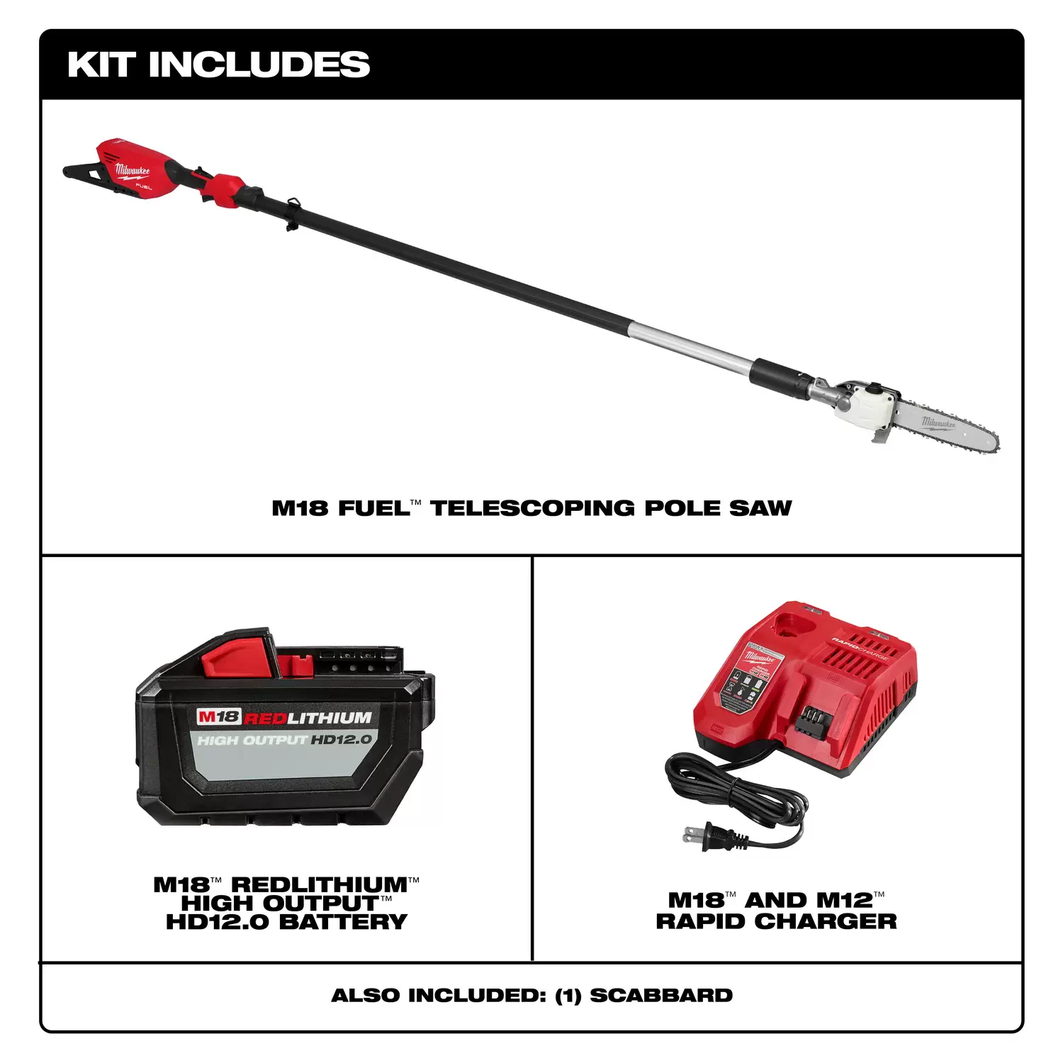 Milwaukee m18 fuel store pole saw