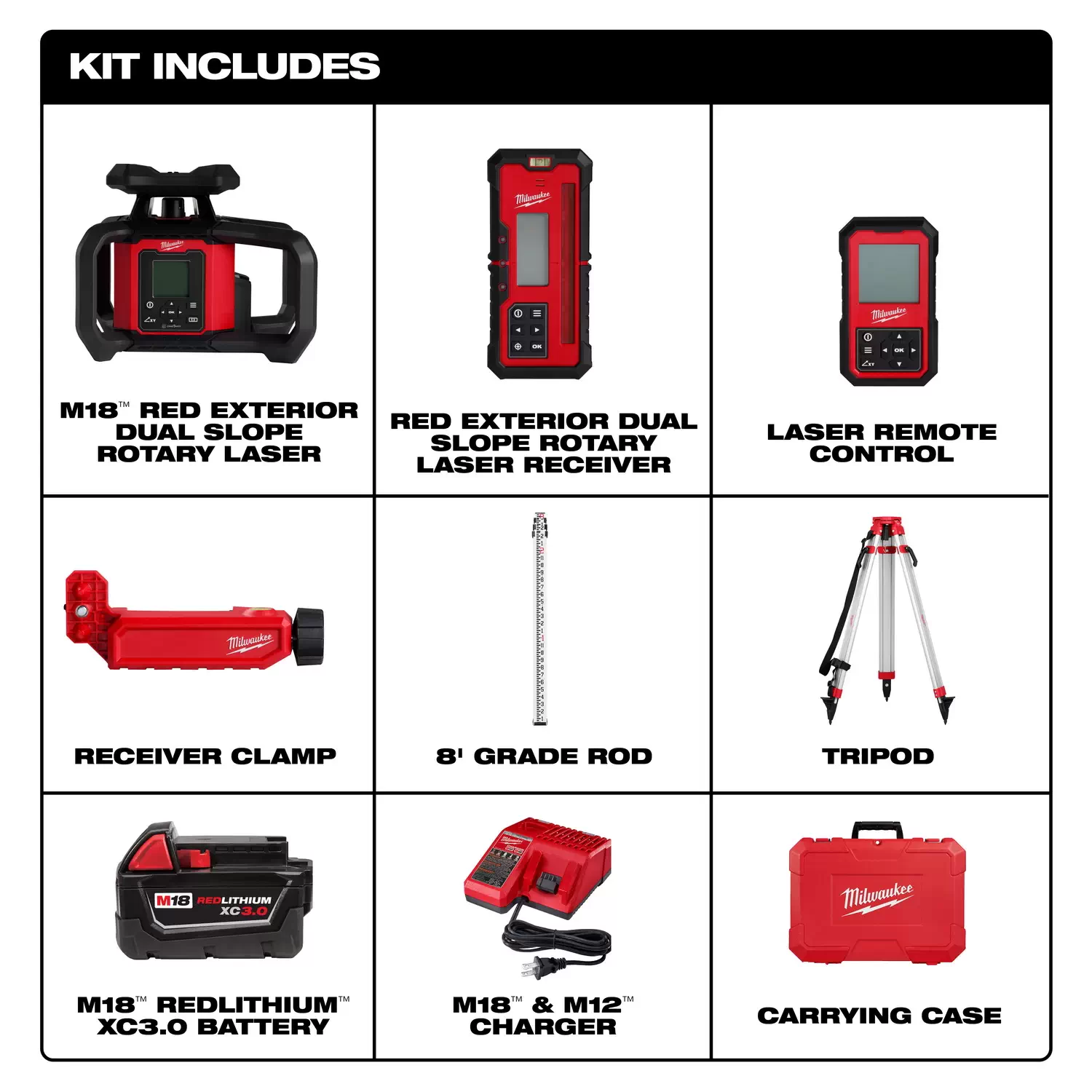 Milwaukee rotating 2024 laser level