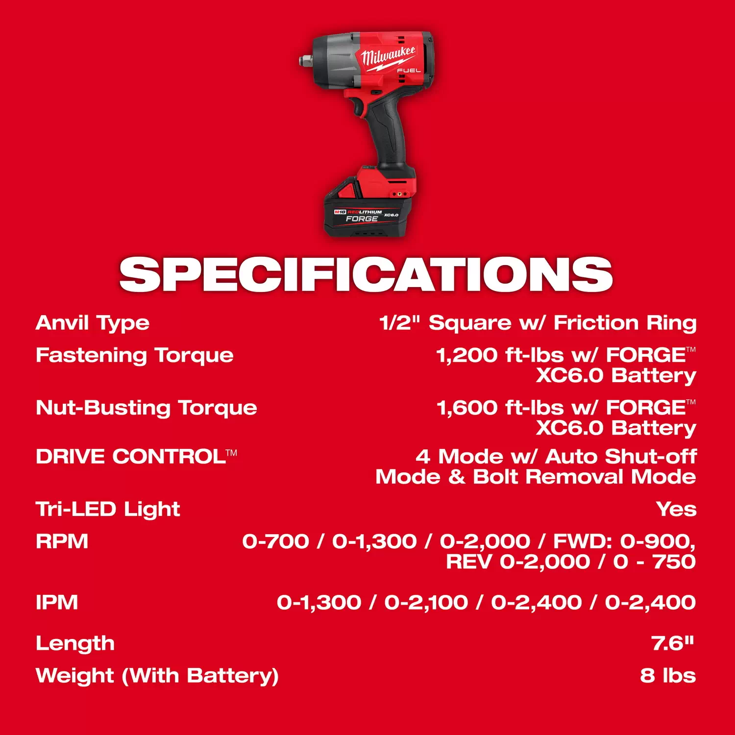 1200 ft lb clearance cordless impact wrench