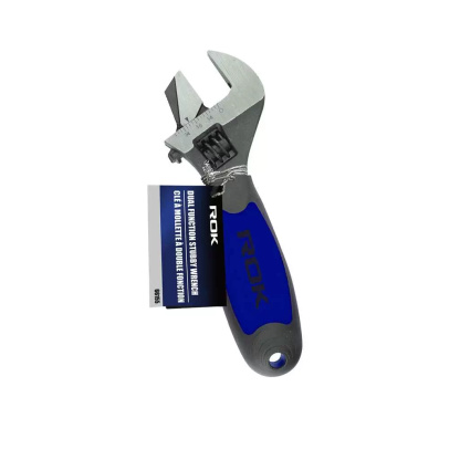 ROK 66155 2-in-1 Stubby Wide Mouth Adjustable Wrench