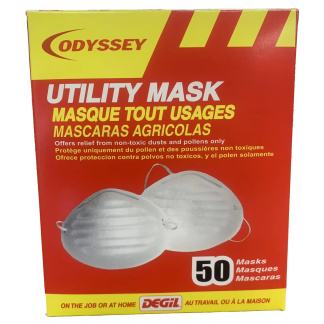 Degil 7401100 - 50 Pack Odyssey Disposable Dust Masks - No Valve