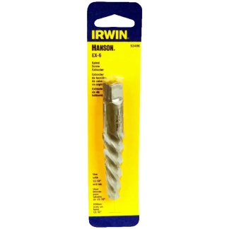 Irwin 53406 Hanson EX-6 Spiral Flute Screw Extractor