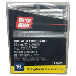 Grip-Rite CF162M 2" 16 Gauge Straight Finish Nails, Pack 1,000
