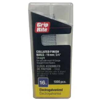 Grip-Rite CF1634M 3/4" 16 Gauge Straight Finish Nails, Pack 1,000